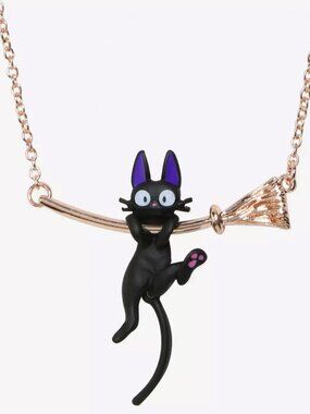 Hot Topic Whimsigoth Studio Ghibli Kiki's Delivery Service Jiji Hanging Necklace